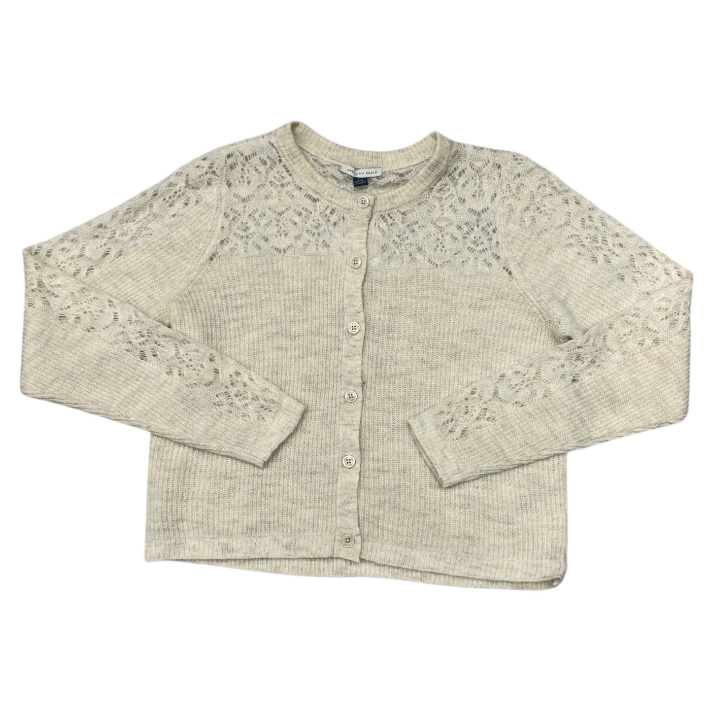 Sweater Cardigan By American Eagle In Beige, Size:L