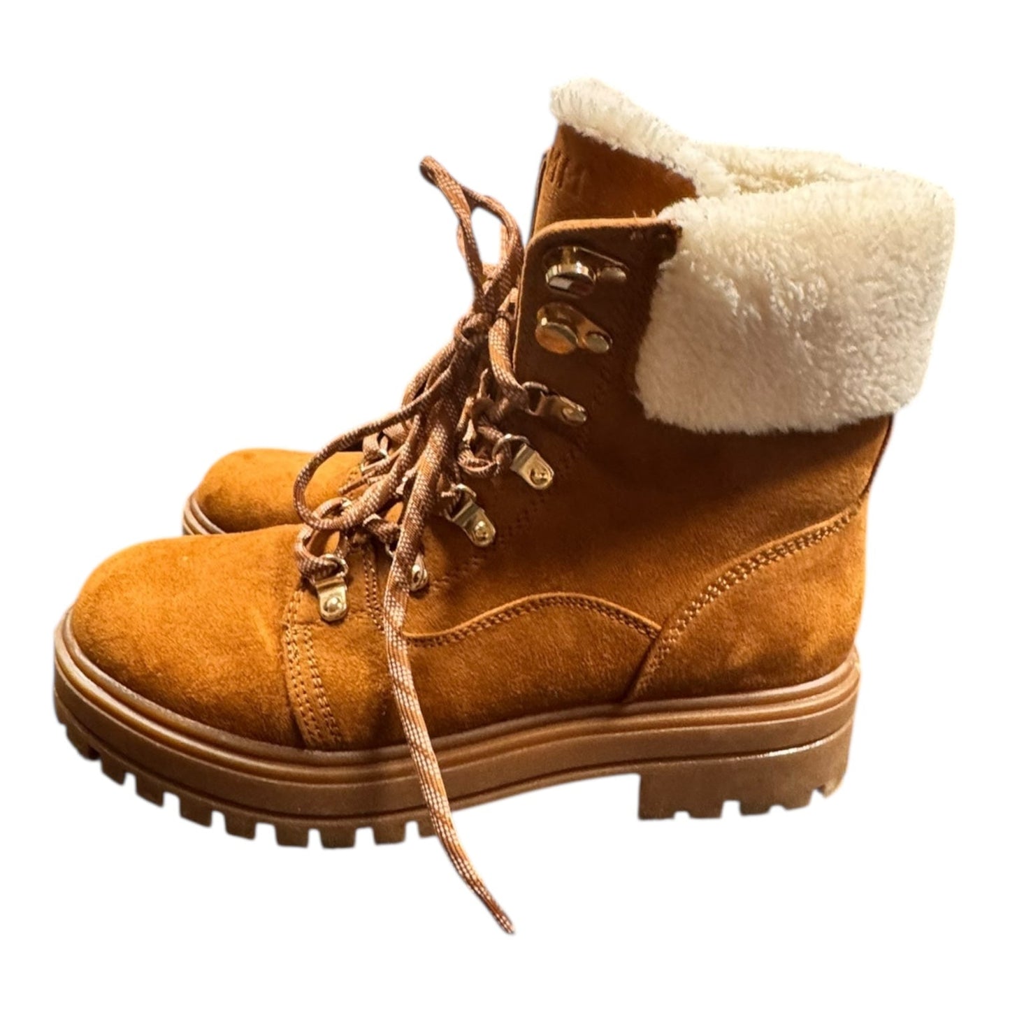 Boots Ankle Flats By Tommy Hilfiger In Brown, Size:9