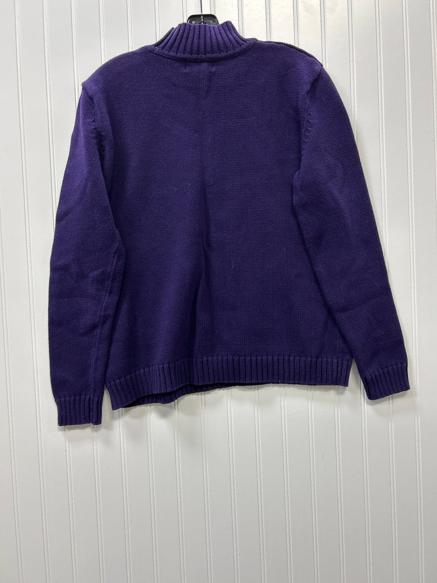 Sweater By Jones New York In Purple, Size:L