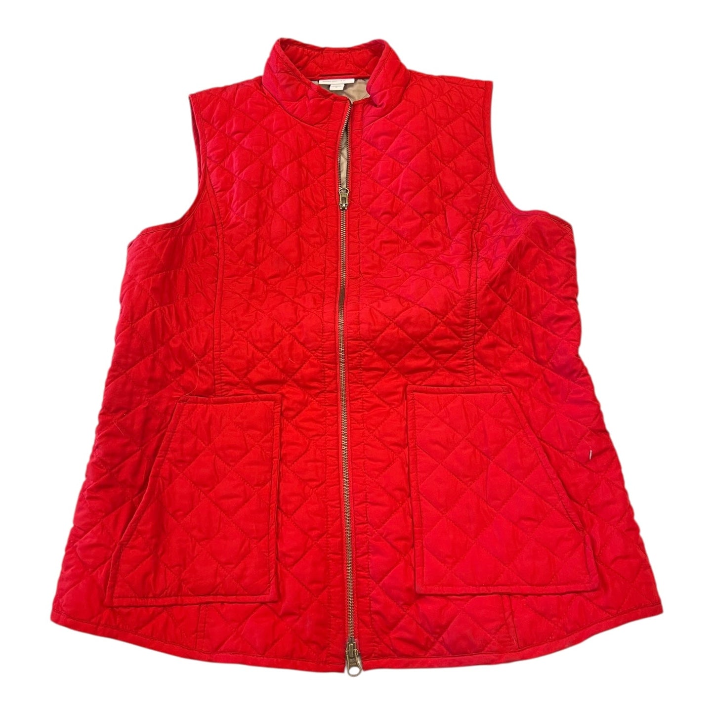 Vest Puffer & Quilted By J. Jill In Red, Size: M