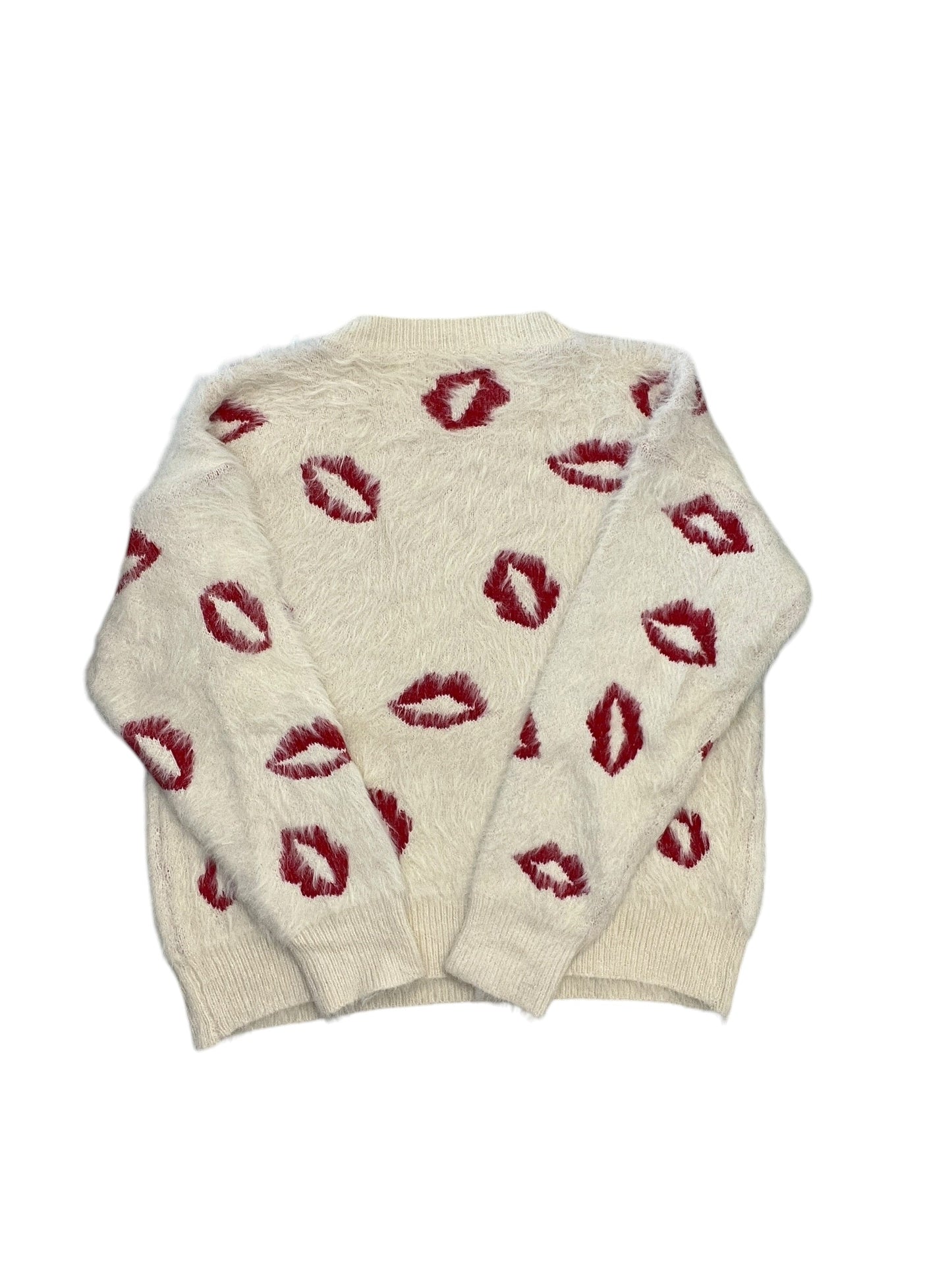Sweater By Dreamers In Cream & Red, Size:S