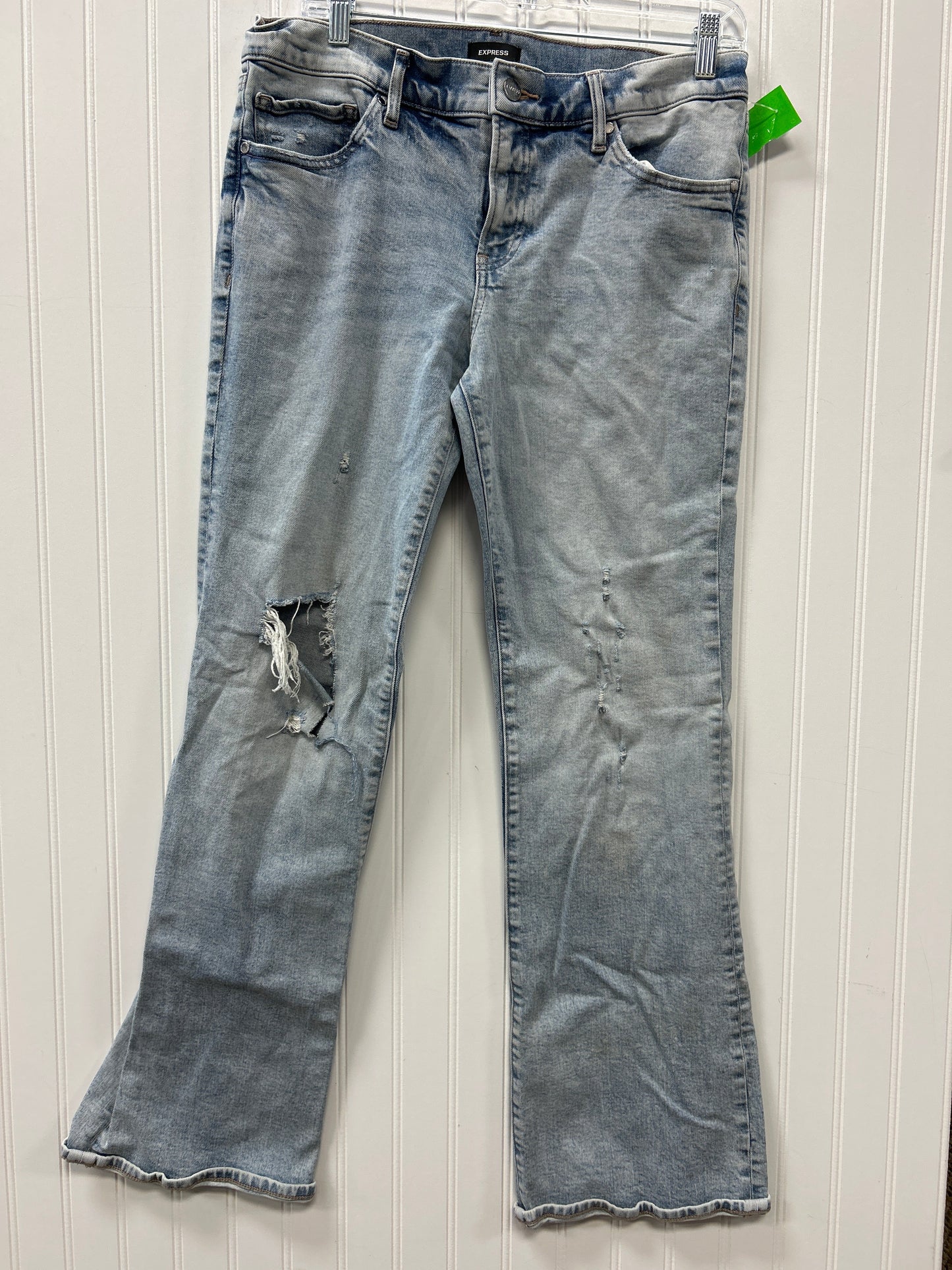 Jeans Flared By Express In Blue Denim, Size:10