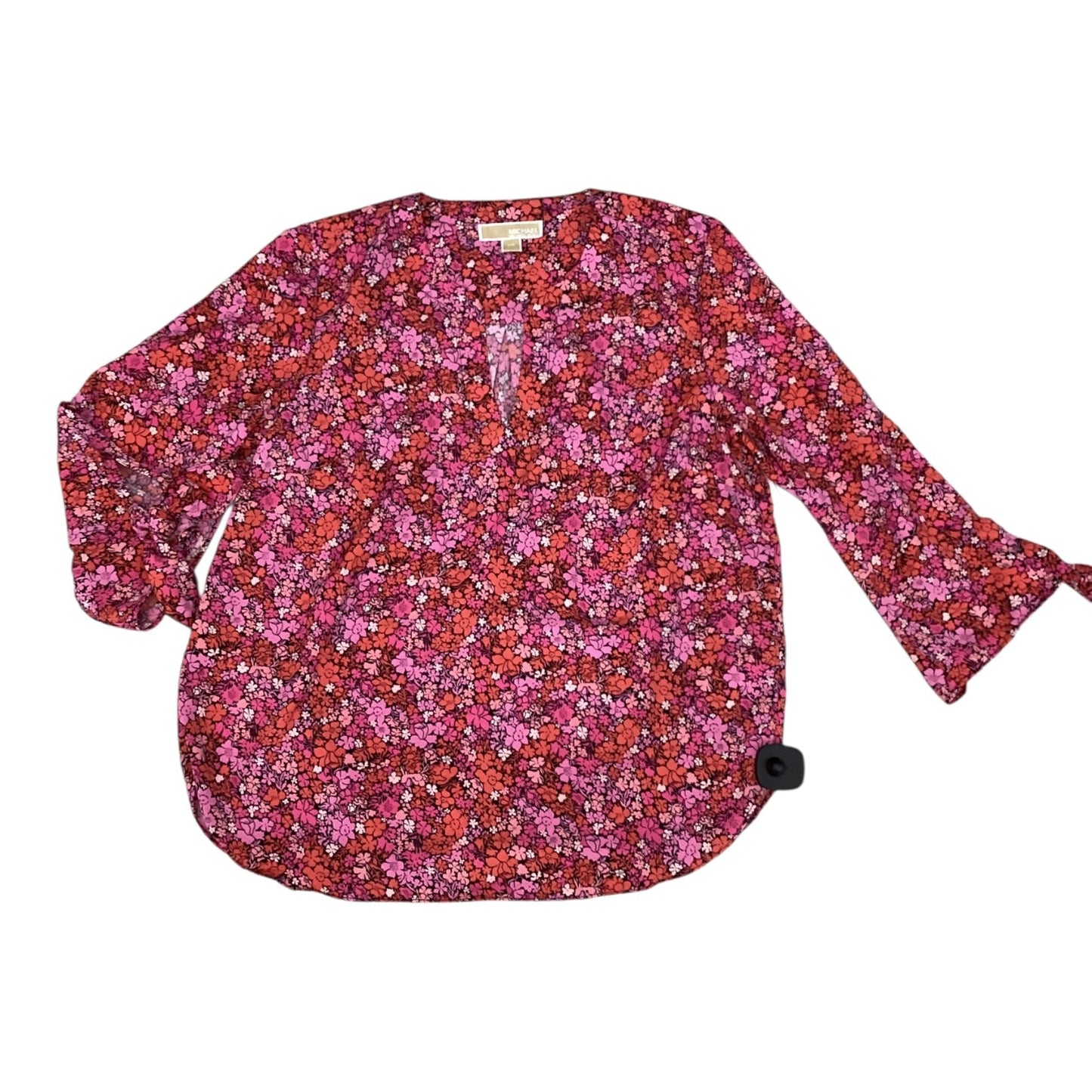Top Ls By Michael By Michael Kors In Floral Print, Size:L