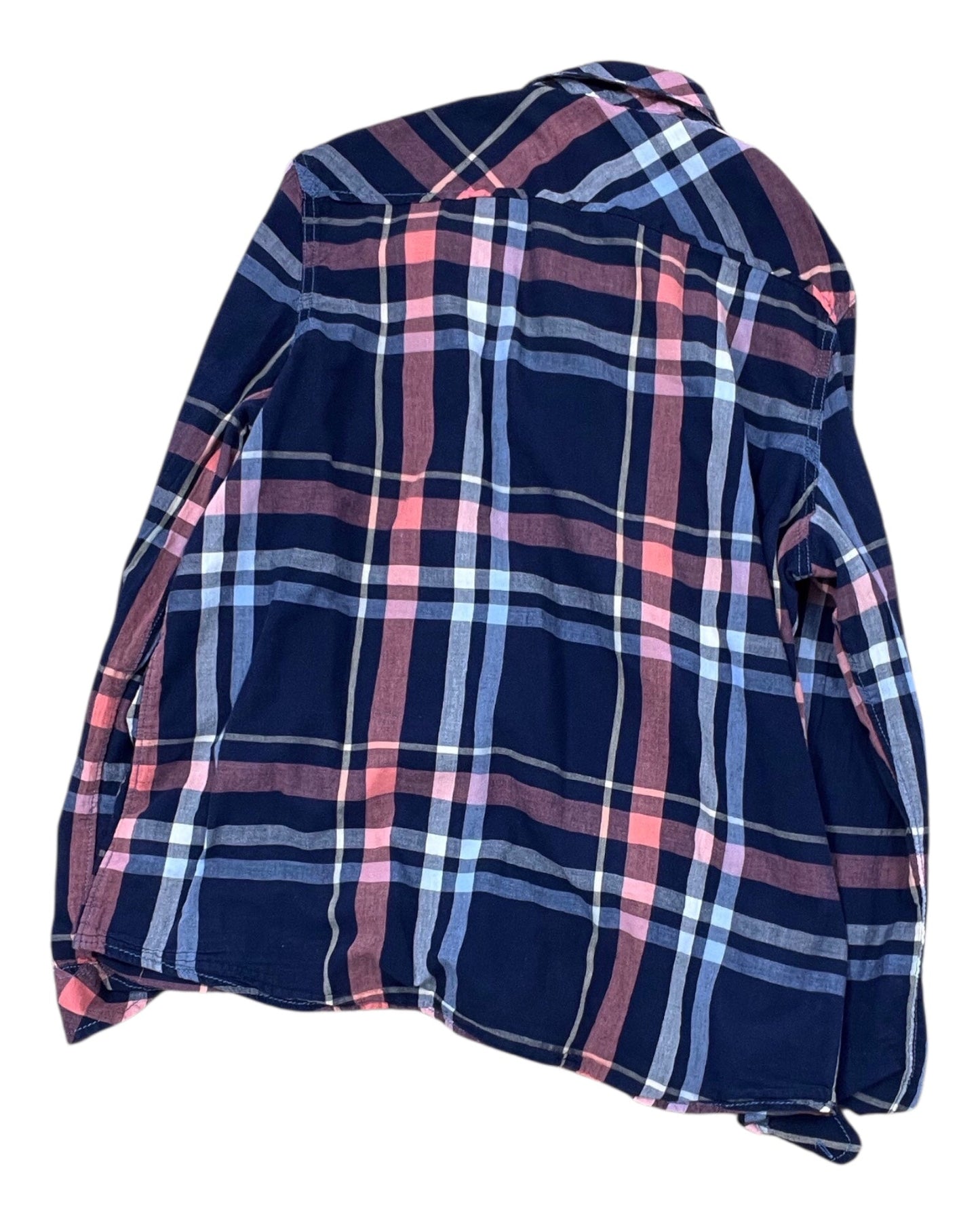 Blouse Ls By Natural Reflections In Blue & Pink, Size:Xl