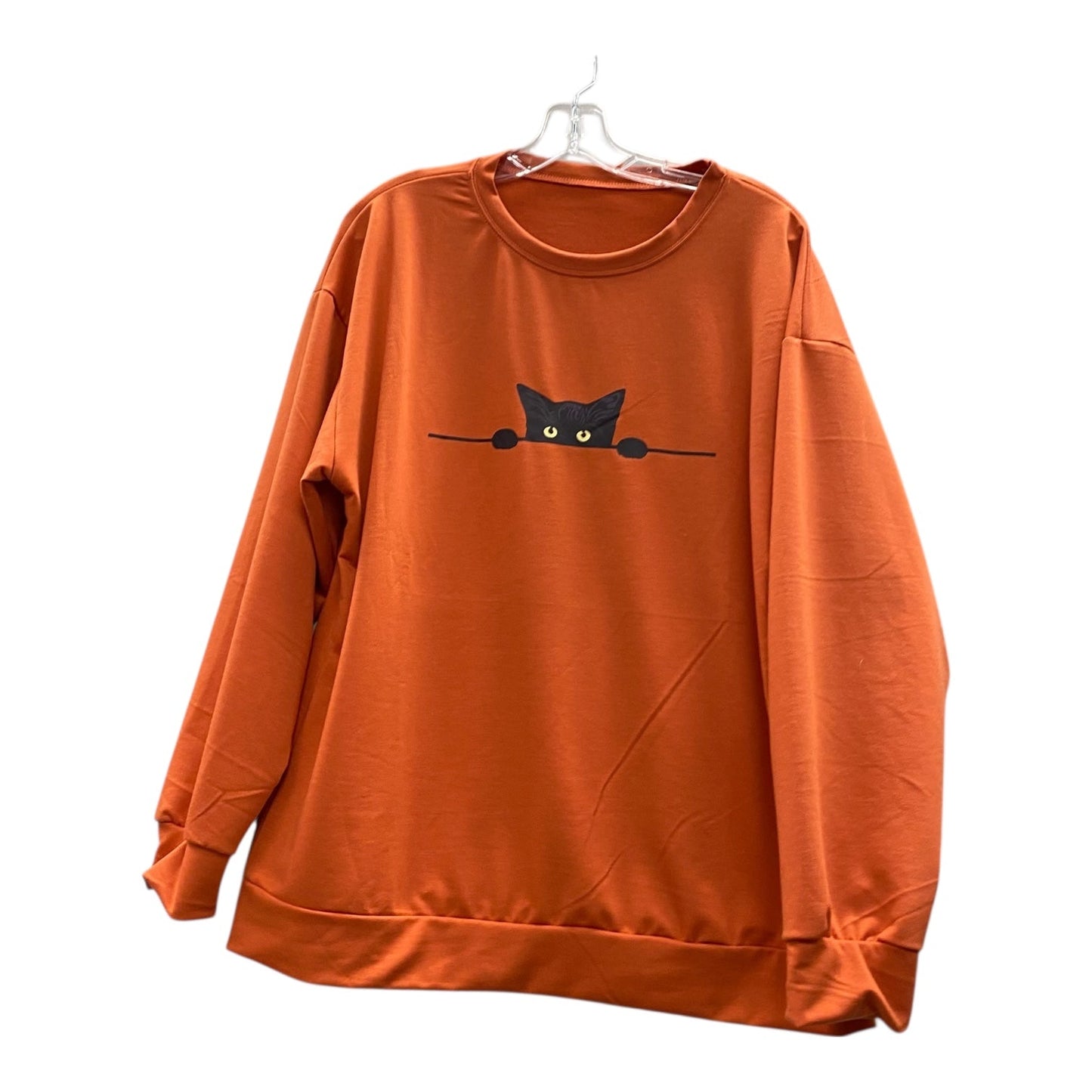 Top Ls  In Orange, Size:Xl