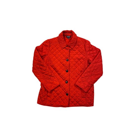 Jacket Puffer & Quilted By Jones New York In Red, Size:L