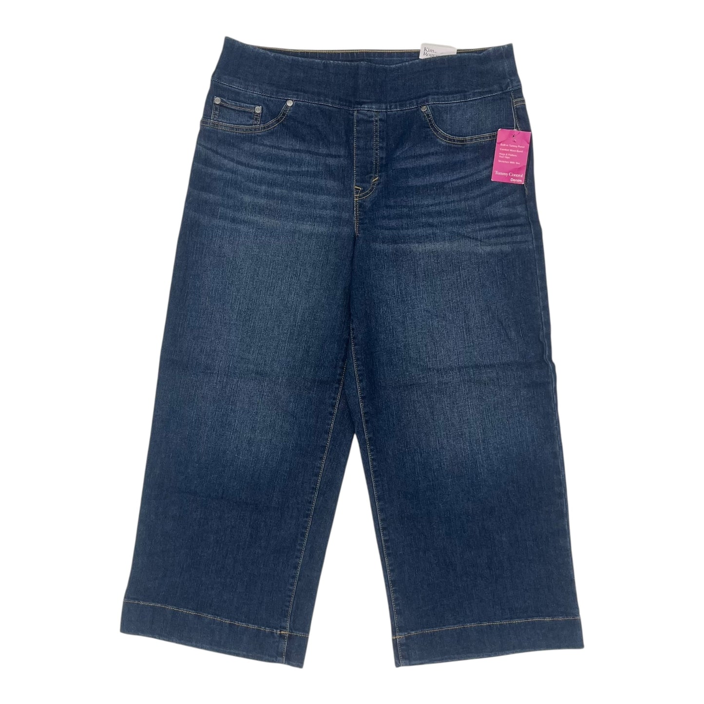 Jeans Cropped By Kim Rogers In Blue Denim, Size:12