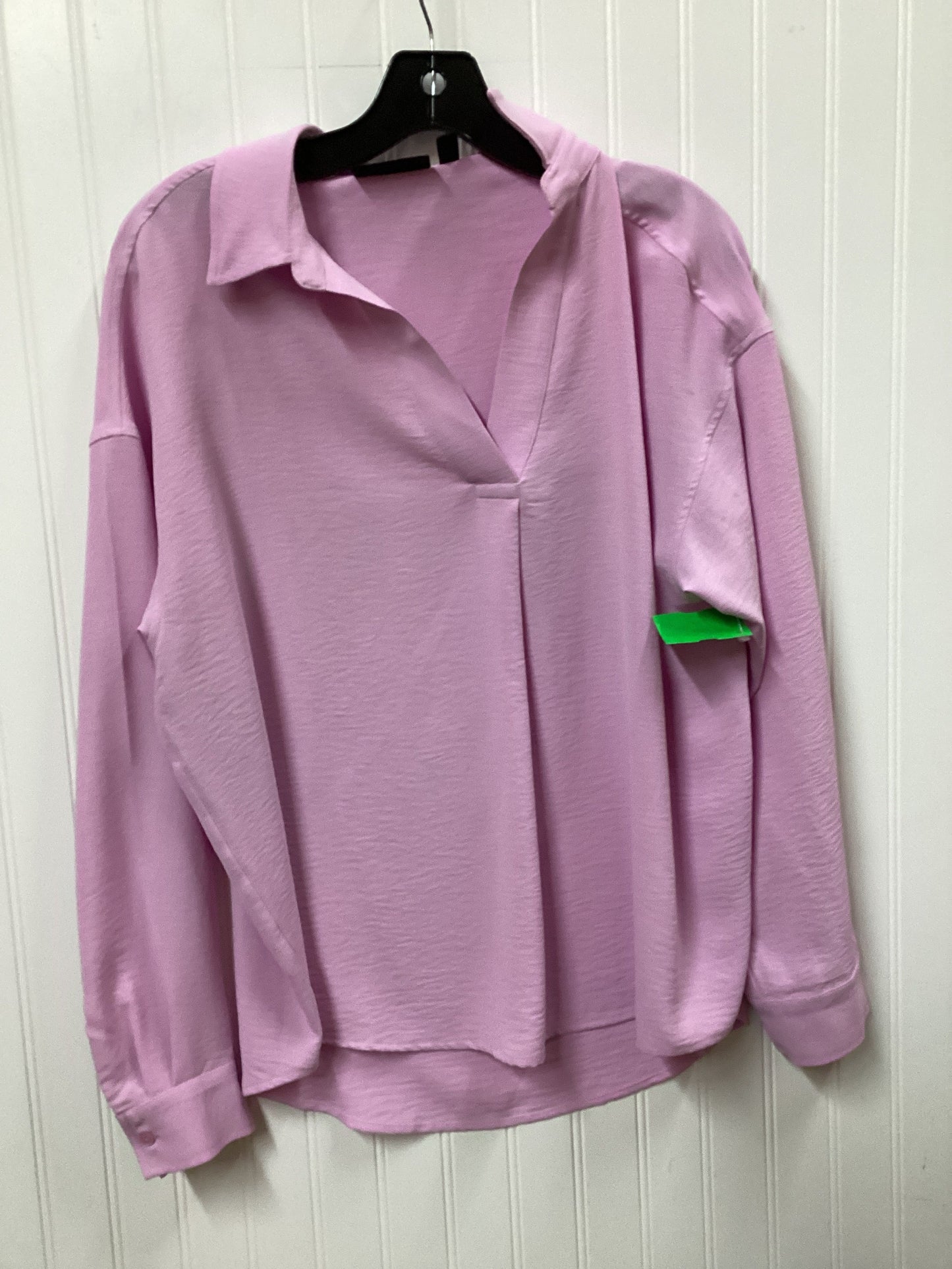 Blouse Ls By Rafaella In Pink, Size:M
