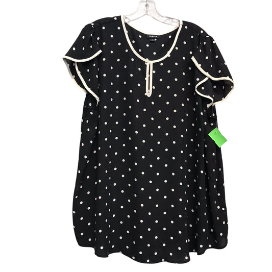 Top Sleeveless By Torrid In Black & Cream, Size:3X