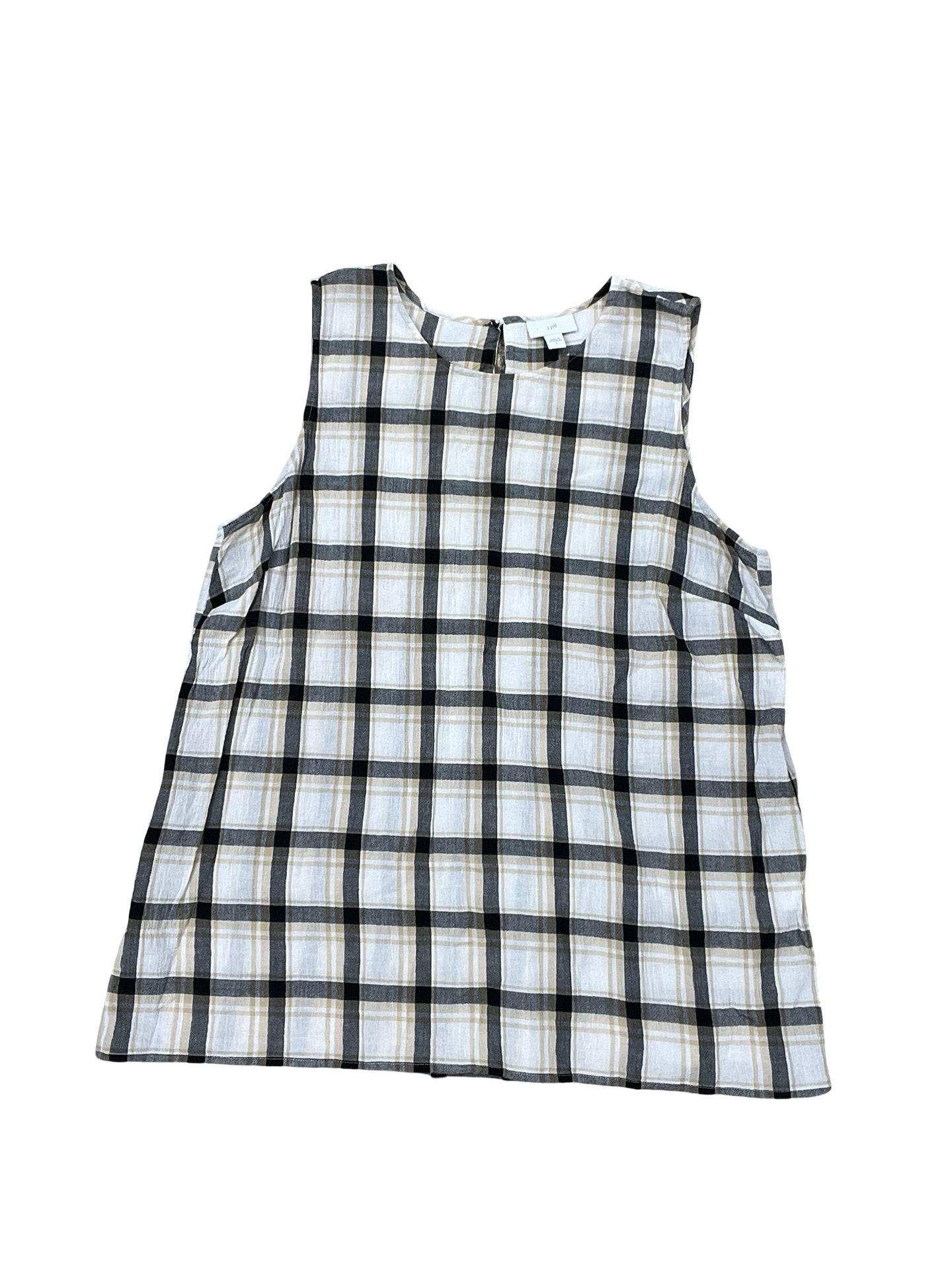 Top Sleeveless By J. Jill In Black & Cream, Size:L