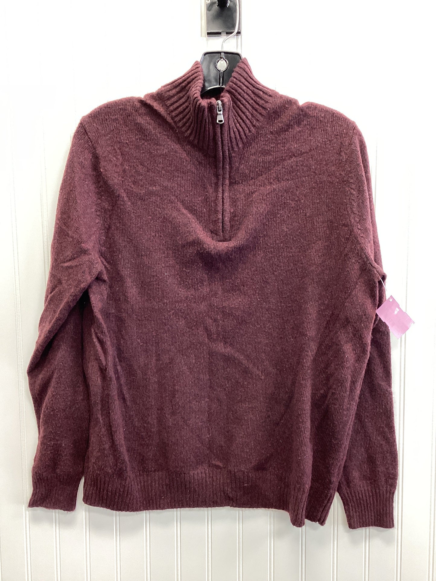 Jacket Fleece By Croft And Barrow In Maroon, Size:M