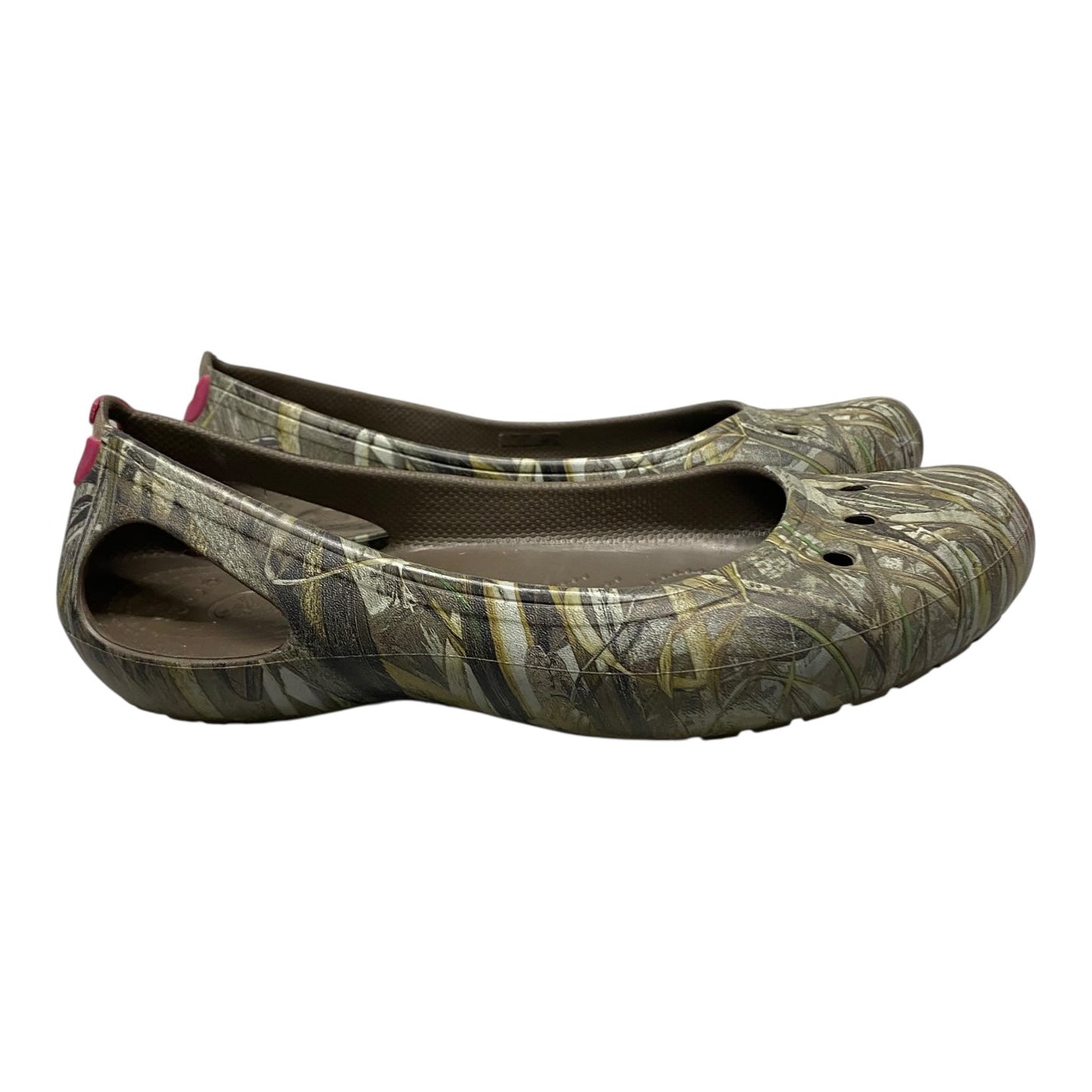 Shoes Flats By Crocs In Green, Size:11