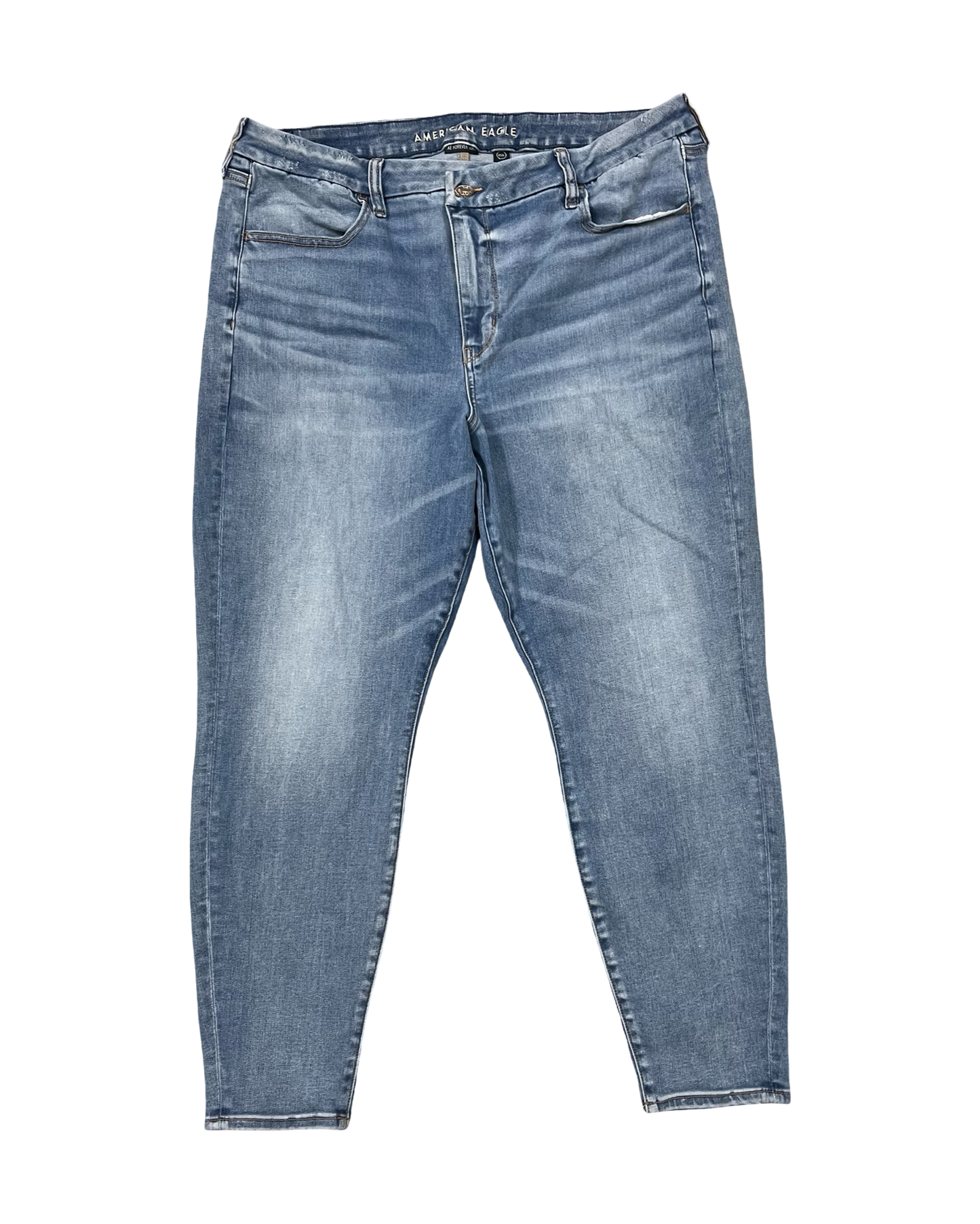 Jeans Skinny By American Eagle In Blue Denim, Size:18