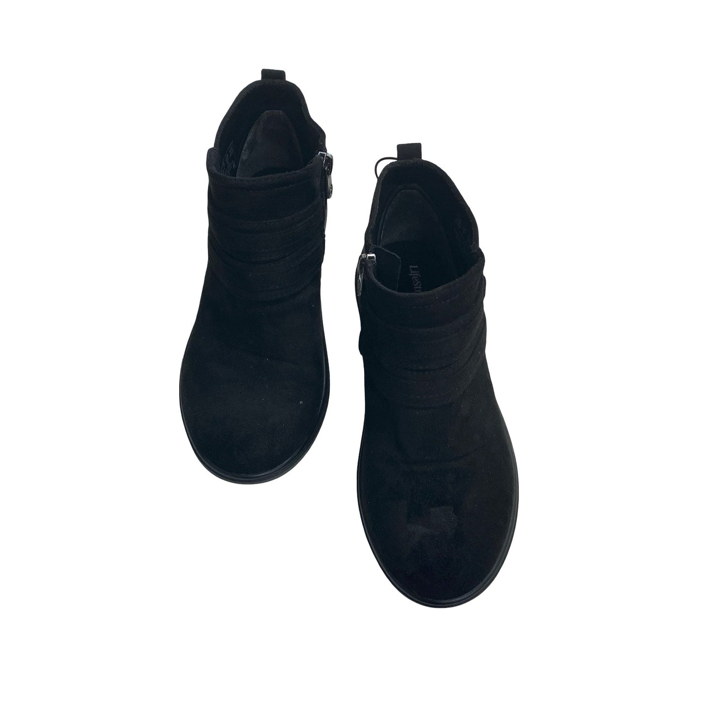 Boots Ankle Flats By Life Stride In Black, Size:6.5