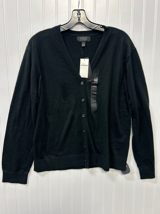Cardigan By Banana Republic In Black, Size:L NWT