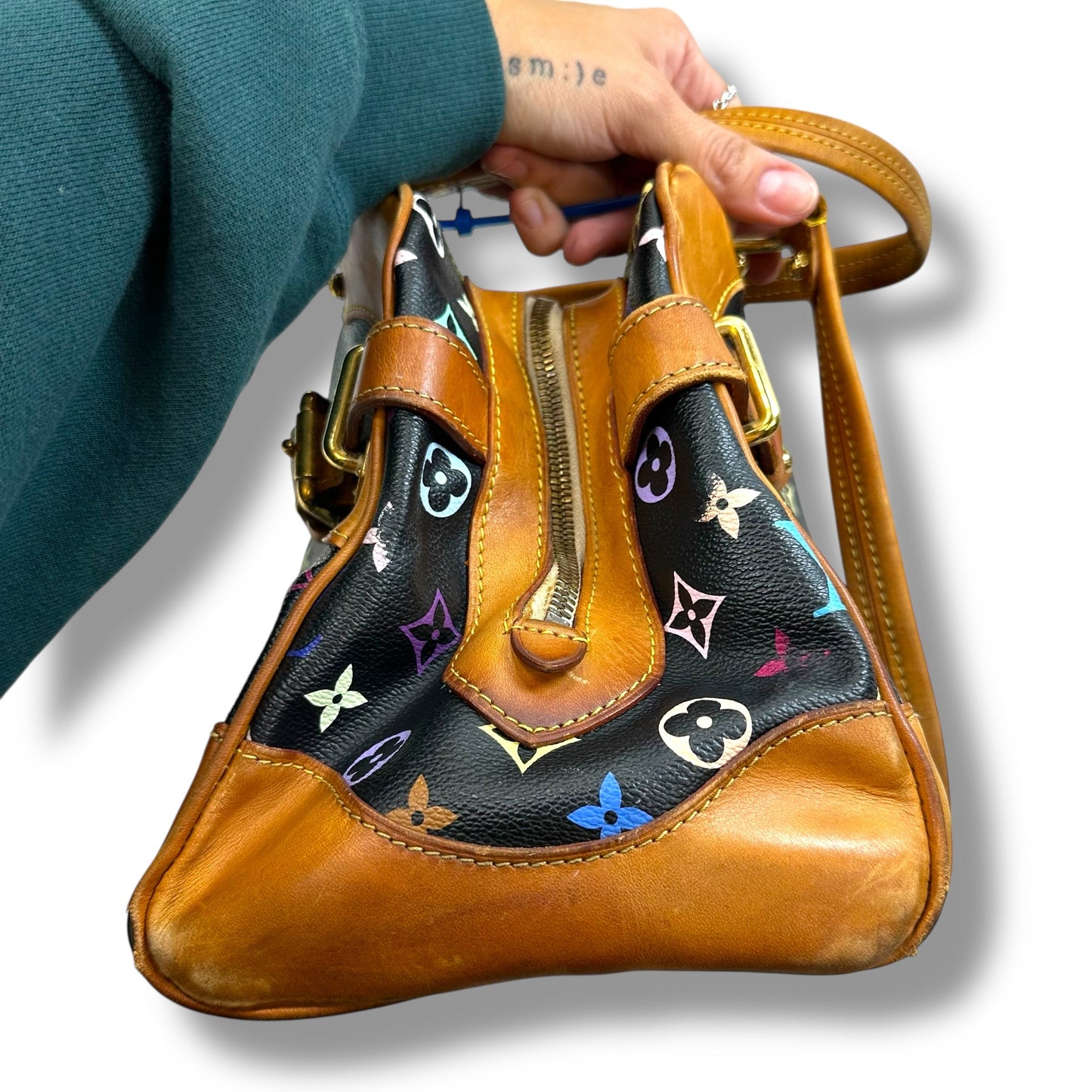 Multi color Handbag Luxury Designer By Louis Vuitton, Size: Medium