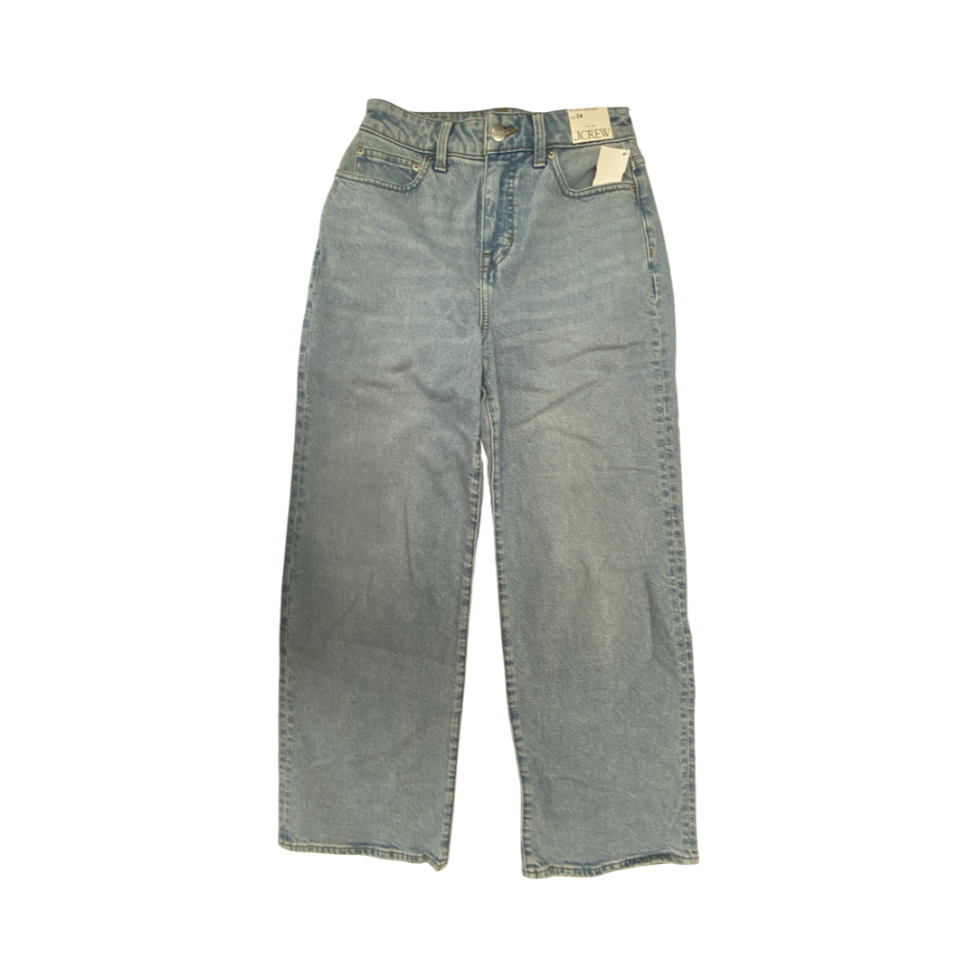 Jeans Wide Leg By J. Crew In Blue Denim, Size:0