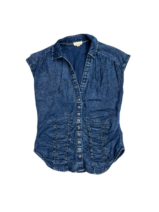 Top Sleeveless By Pilcro In Blue, Size:Xxs