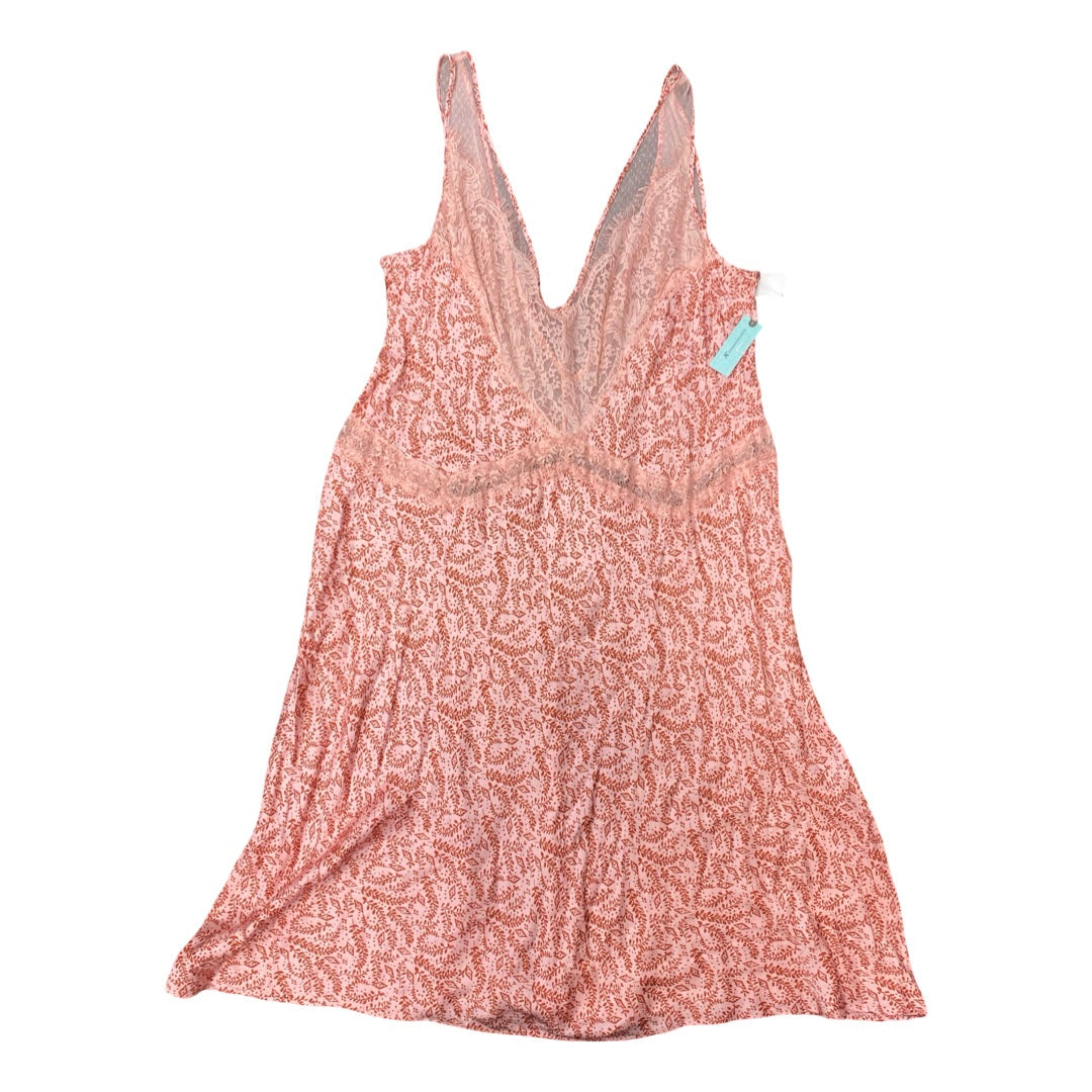 Dress Casual Midi By Anthropologie In Pink & Red, Size:2X
