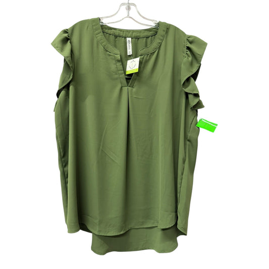 Top Ss By Zenana In Green, Size:2X