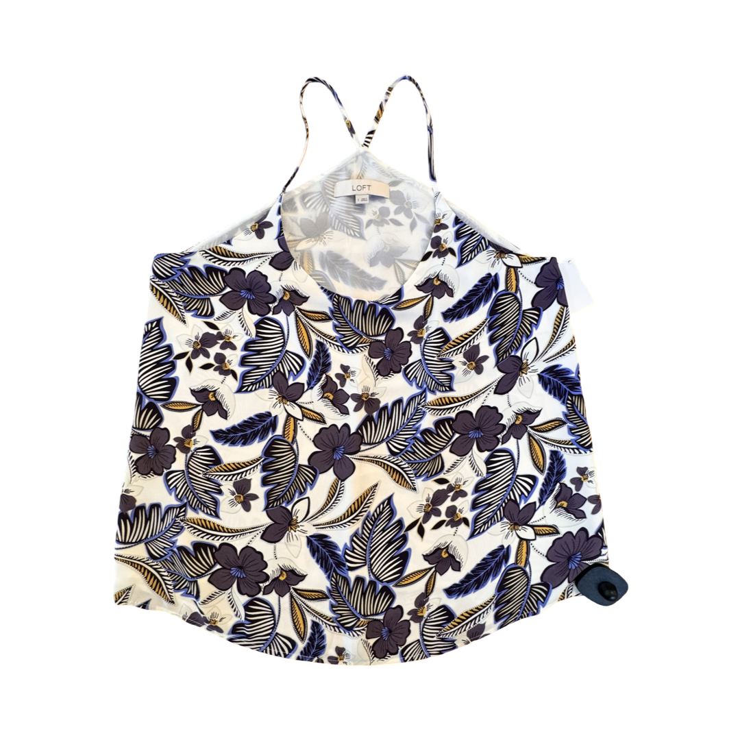 Top Sleeveless By Loft In Floral Print, Size:S