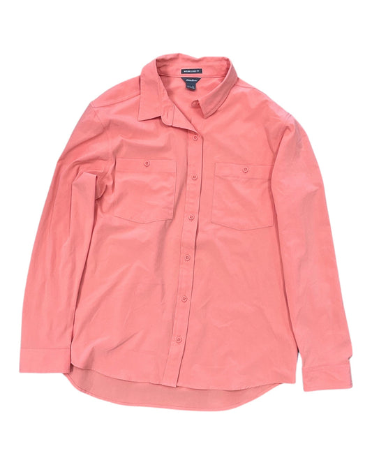 Blouse Ls By Eddie Bauer In Orange, Size:M