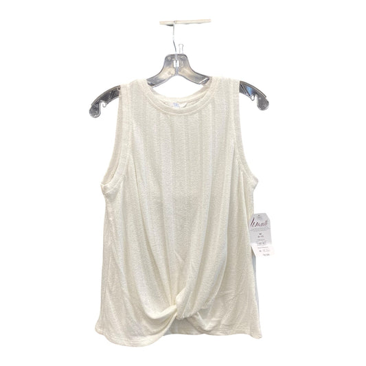 Top Sleeveless By Time And Tru In White, Size:M
