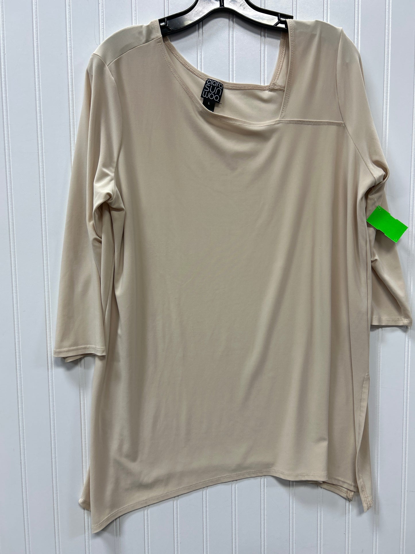 Blouse Ls By Clara Sun Woo In Cream, Size:L