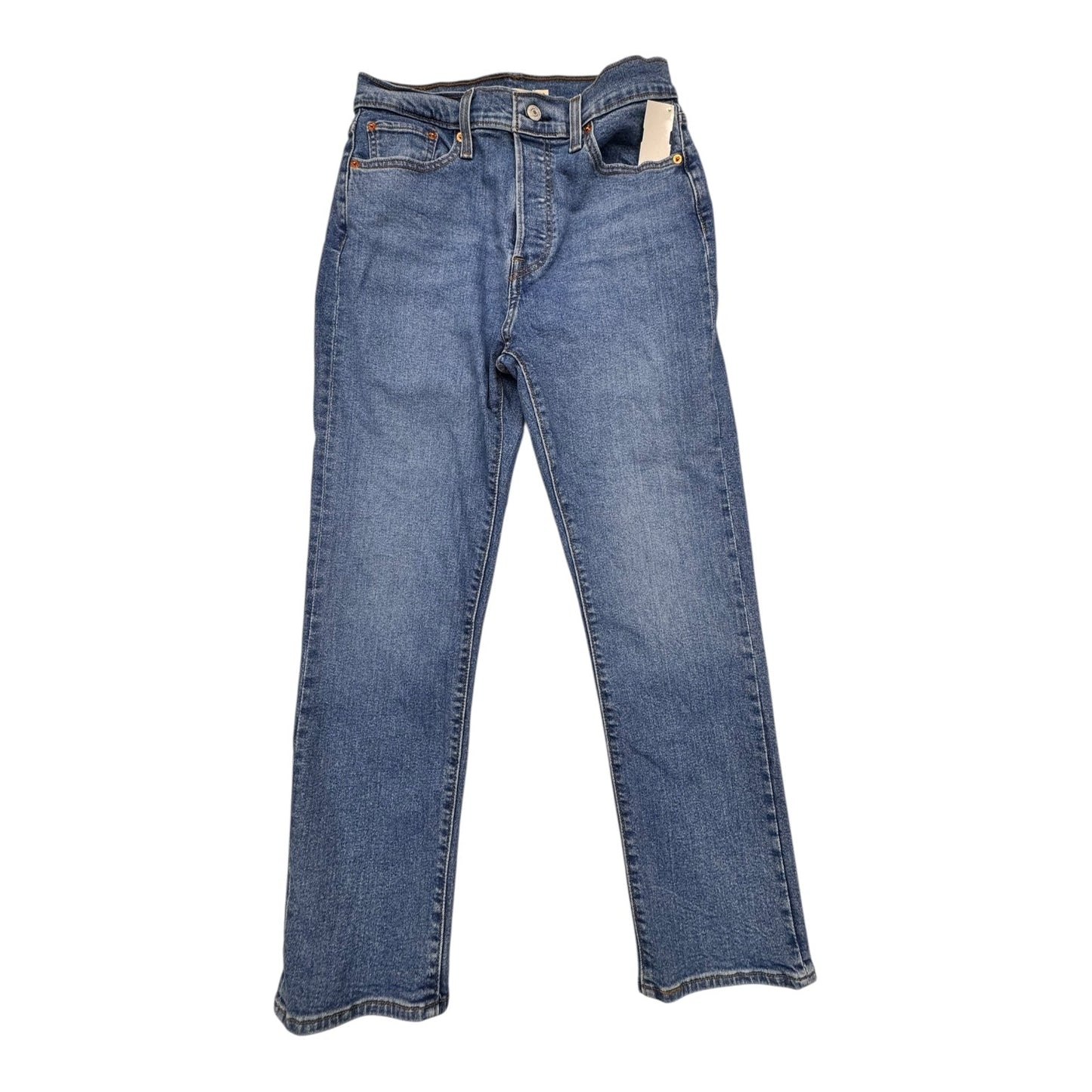 Jeans Straight By Levis In Blue Denim, Size:10