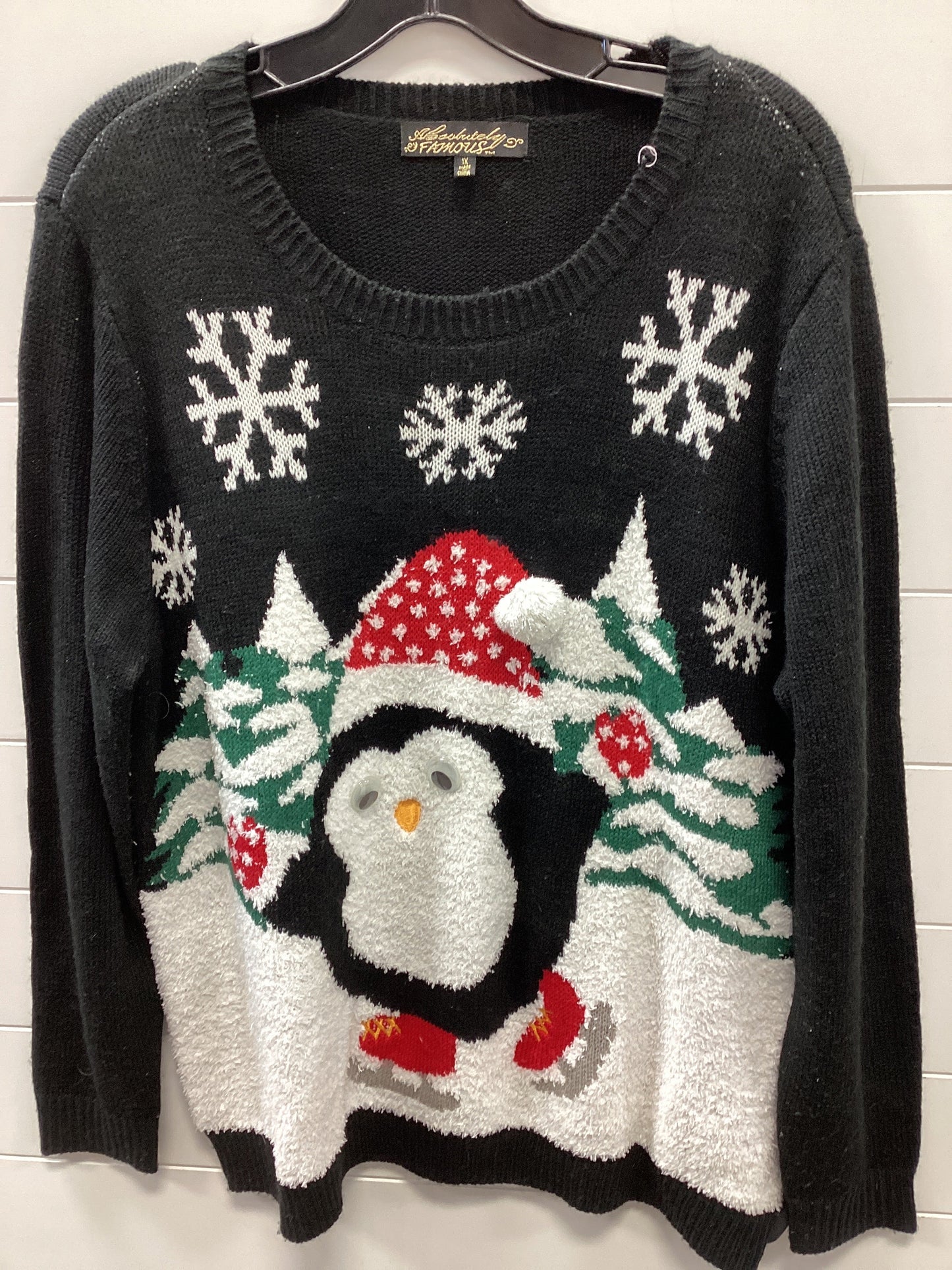 Sweater By Absolutely Famous In Black, Size:1X