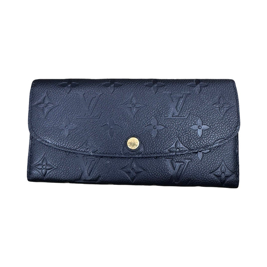 Wallet Emilie Luxury Designer By Louis Vuitton In Black & Gold, Size:Large