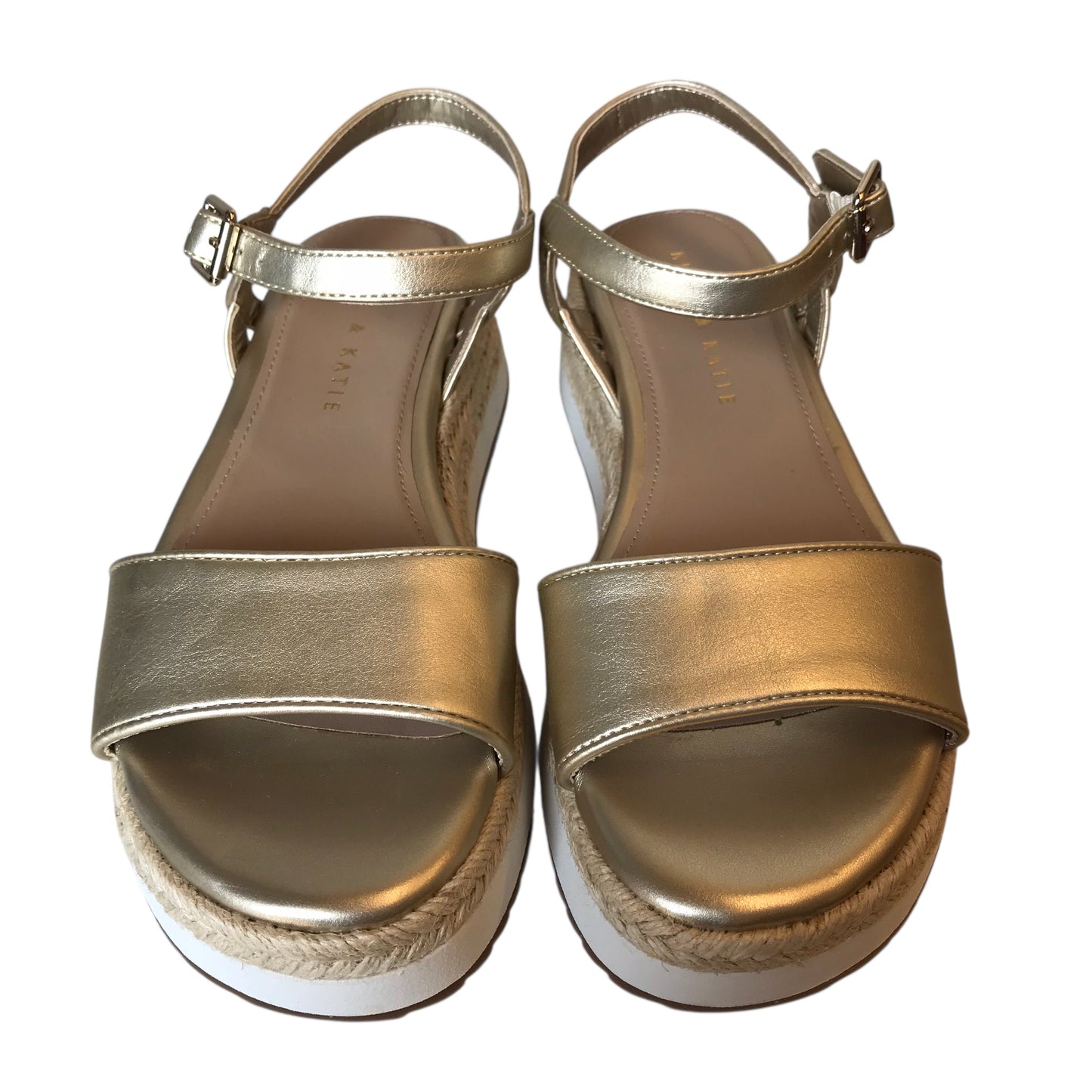 Sandals Flats By Kelly And Katie In Gold, Size:7