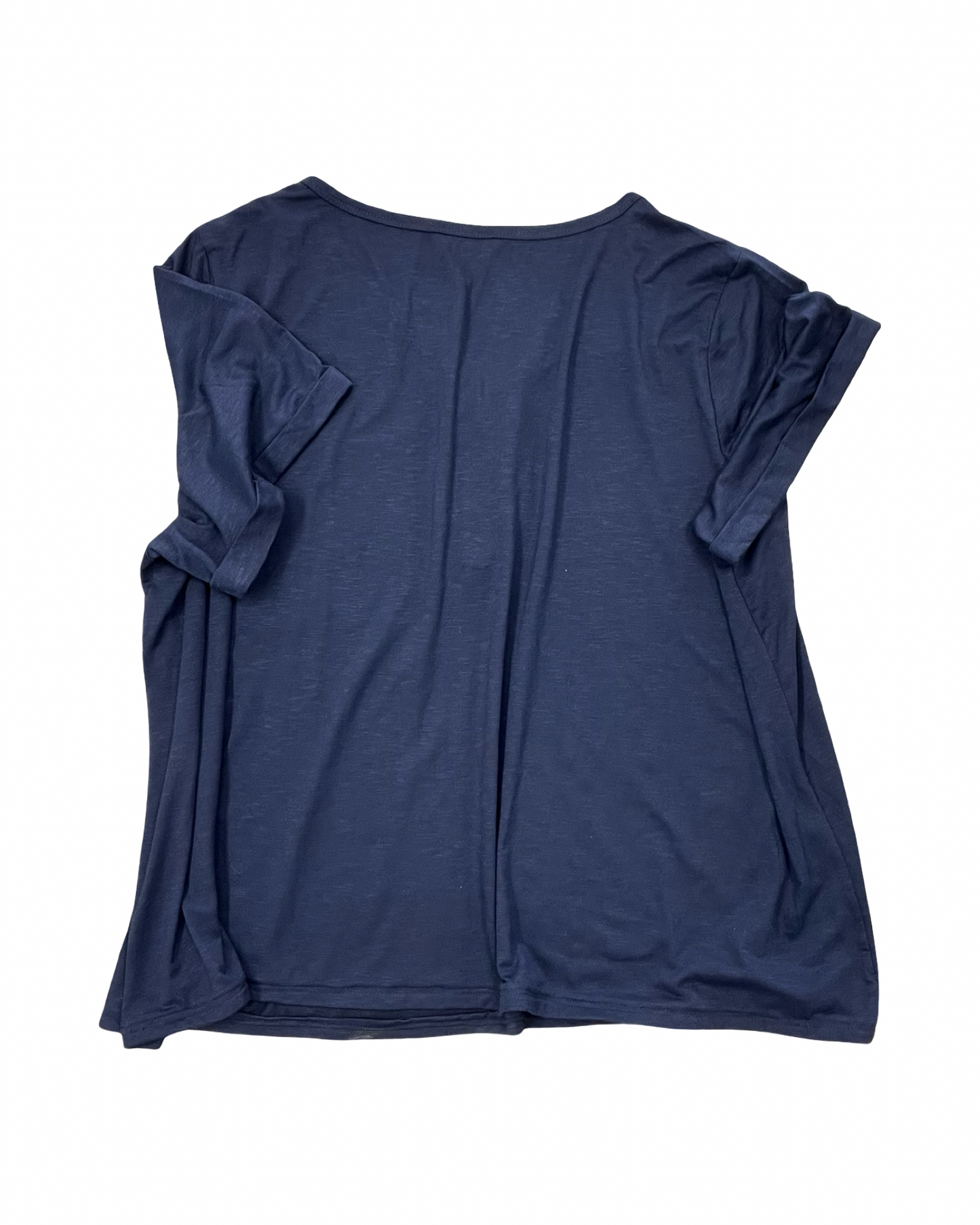 Top Ss By Bloomchic In Navy, Size:4X