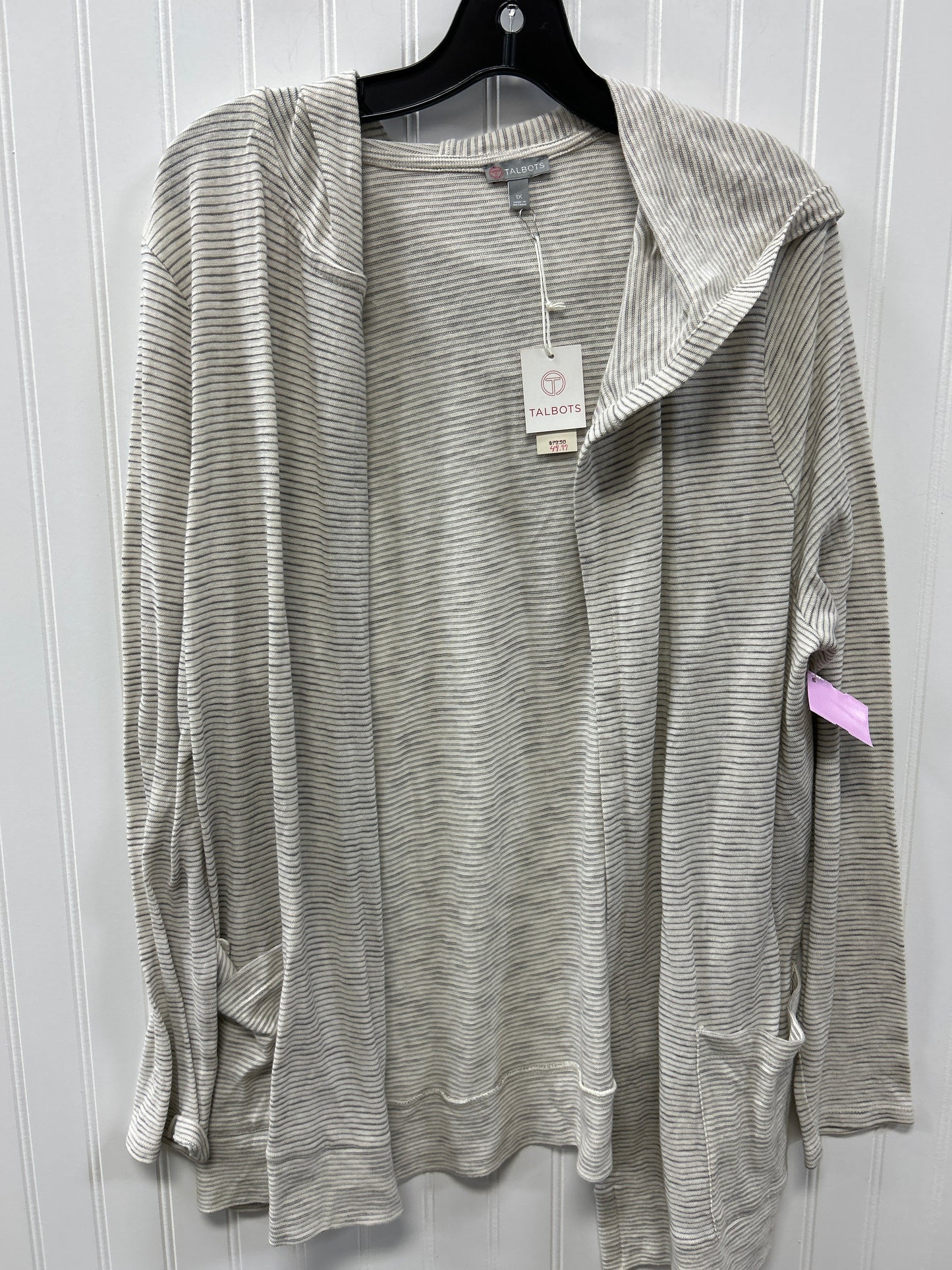 Cardigan By Talbots In Cream, Size:1X