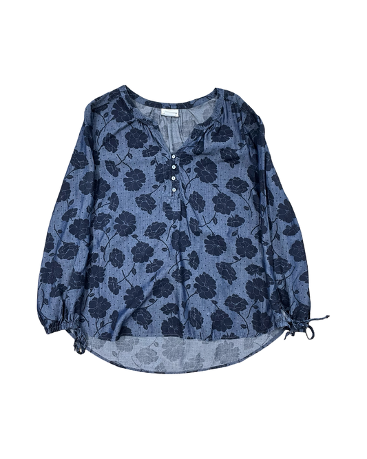 Top Ls By Liz Claiborne In Blue, Size:L