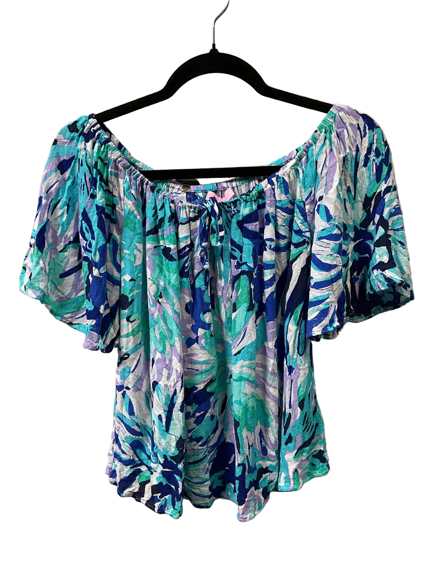 Top Ss Designer By Lilly Pulitzer In Blue & Purple, Size:S