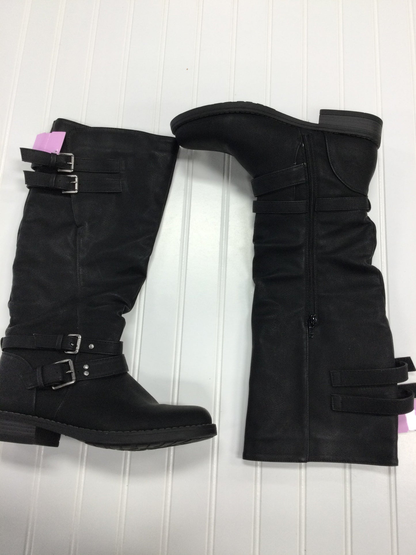 Boots Mid-Calf Flats By Xoxo In Black, Size:8