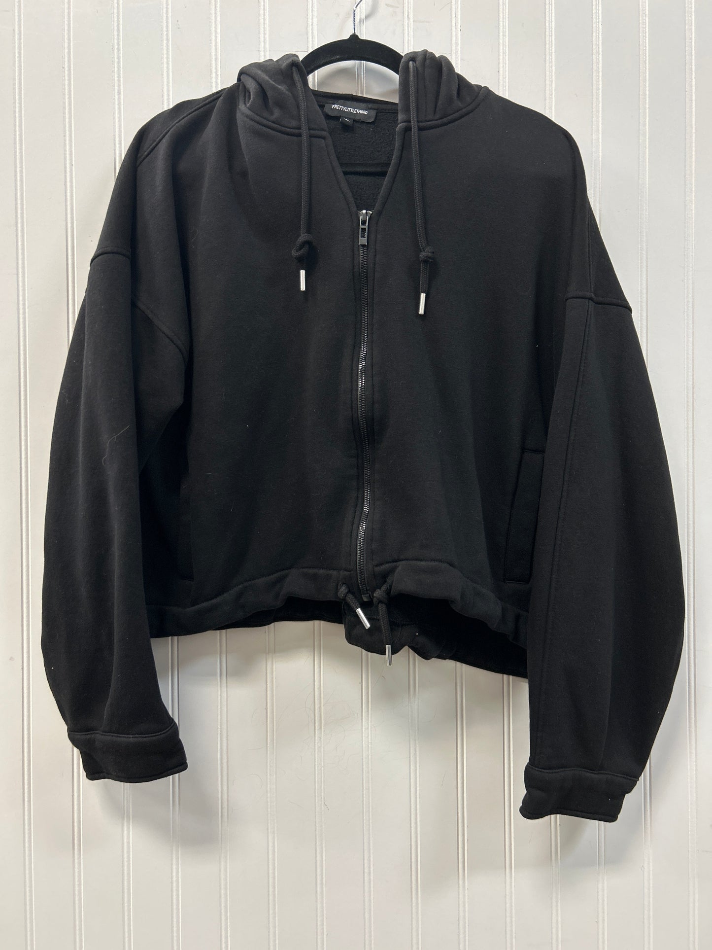 Athletic Jacket By Pretty Little Thing In Black, Size:Xl