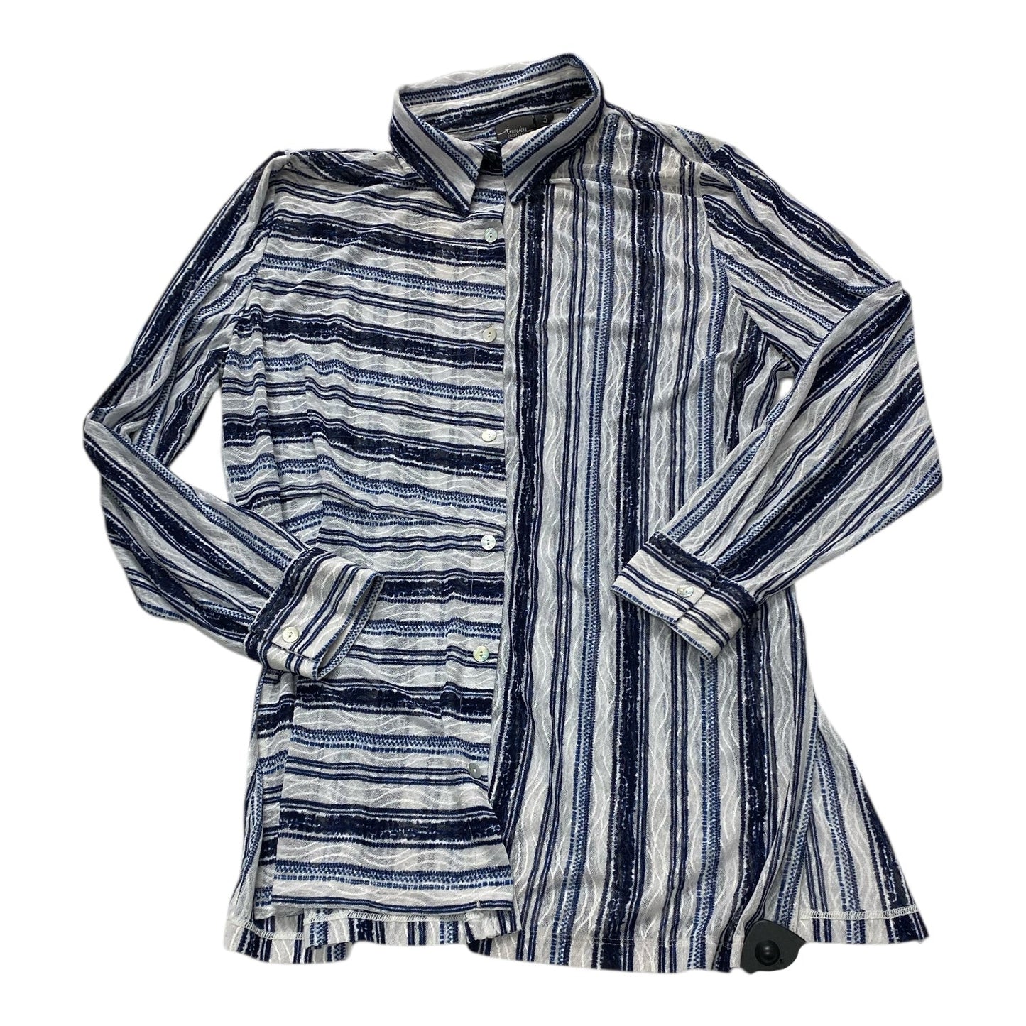 Top Ls By Chicos In Blue & White, Size:Xl