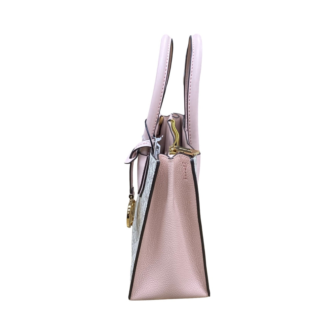 Handbag Designer By Michael Kors In Pink & White, Size:Small