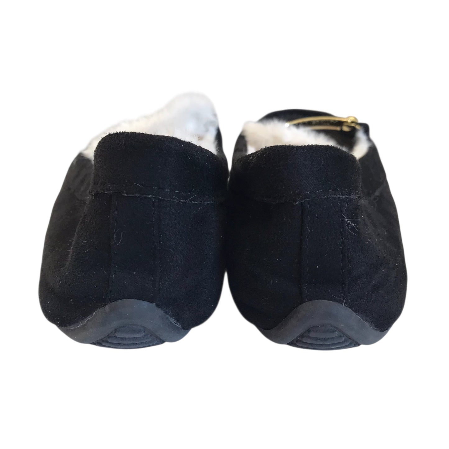 Shoes Flats By London Fog In Black & Gold, Size:9