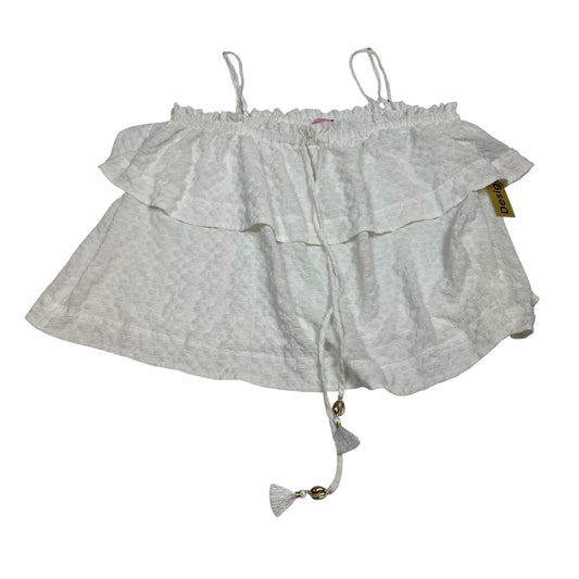 Top Sleeveless Designer By Lilly Pulitzer In White, Size:L