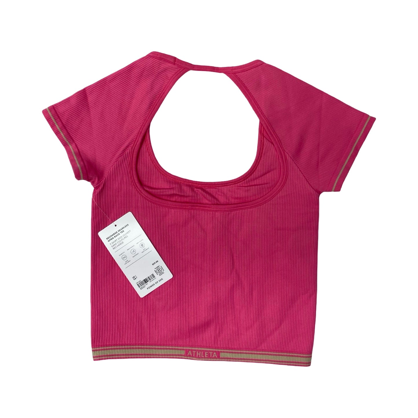 Athletic Top Ss By Athleta In Pink, Size:S