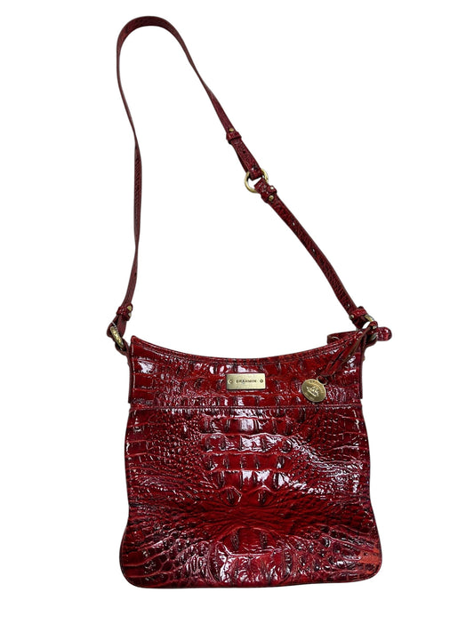 Crossbody Designer By Brahmin In Red, Size:Medium
