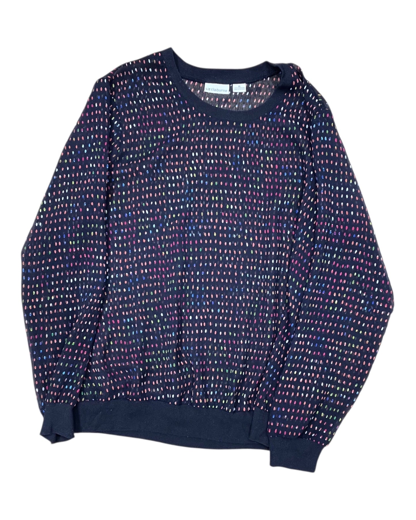 Top Ls By Liz Claiborne In Blue, Size:Xl
