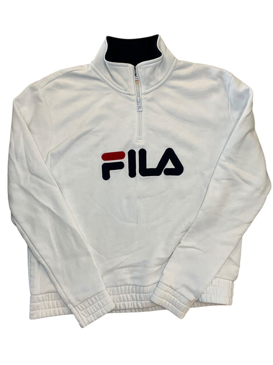 Athletic Sweatshirt Collar By Fila In White, Size:Xl