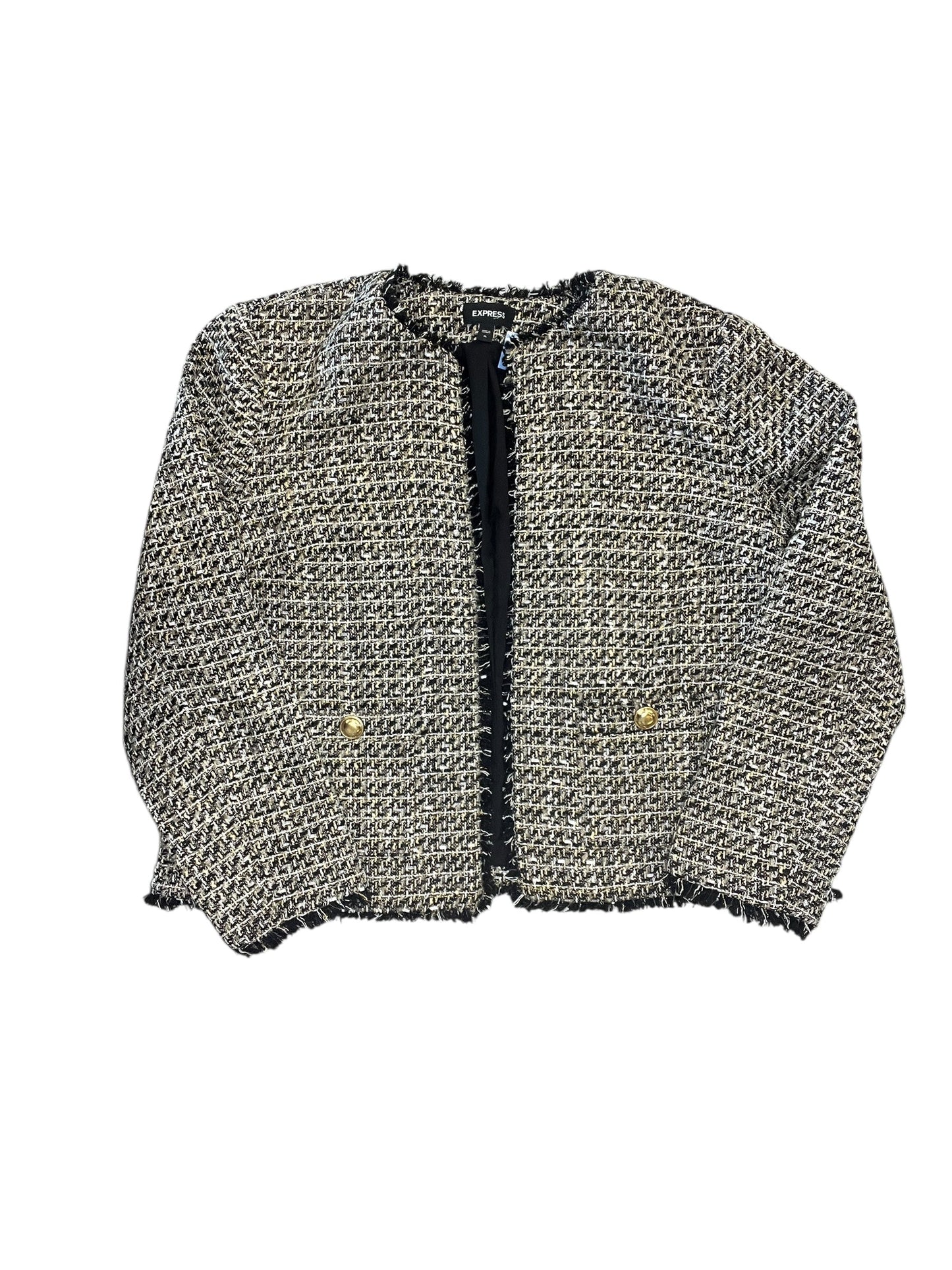 Blazer By Express In Black & White, Size:Xl