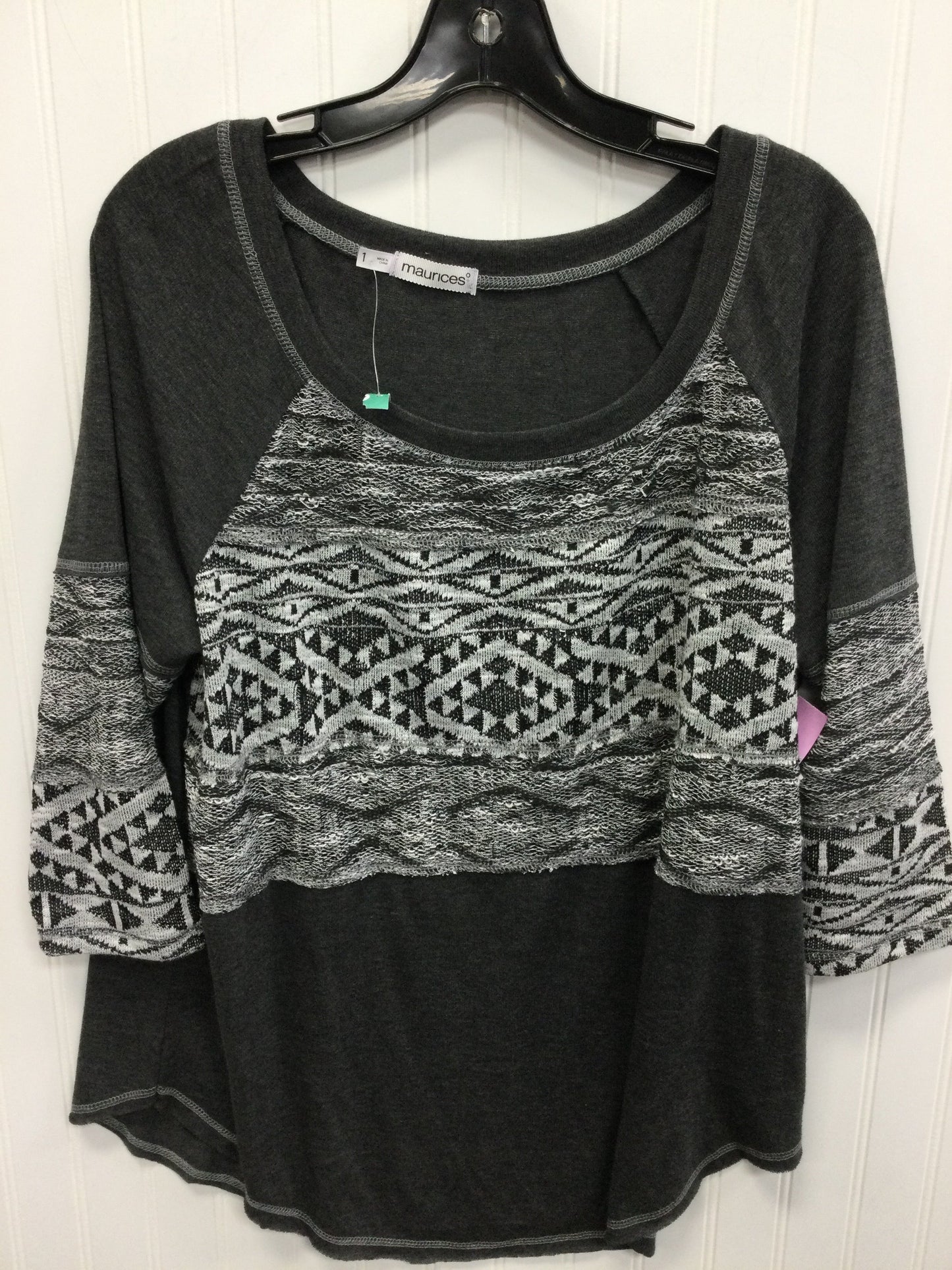 Top Ls By Maurices In Grey, Size:L