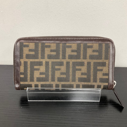 Wallet Luxury Designer By Fendi In Brown, Size:Medium