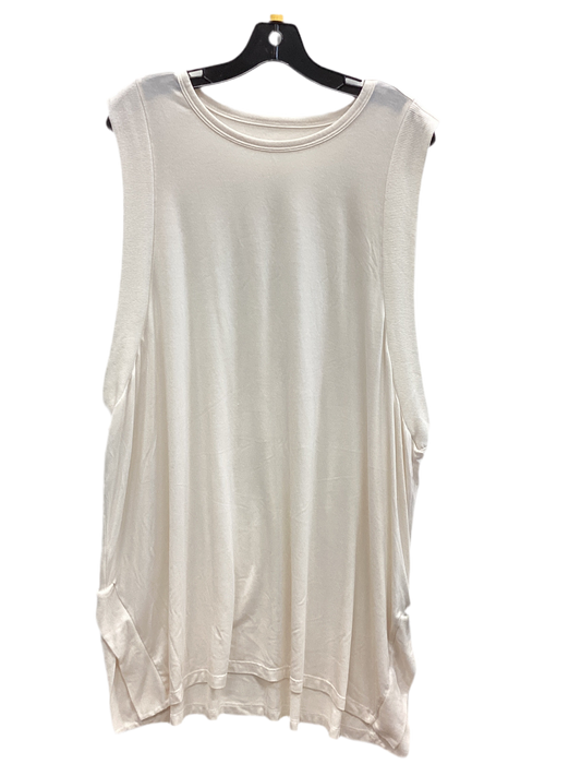 Athletic Tank Top By Old Navy In Cream, Size:1X